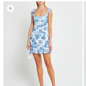 Few Moda white and blue floral dress